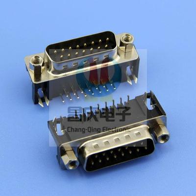 D-SUB 15P 公头 两排 90度