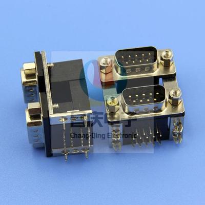 D-SUB 9M-9M 90度 叉锁